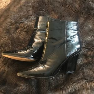 Steve Madden patent leather booties